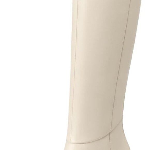 Brand New Knee High Boots for Women - Beige - 5.5 - Square Toe - Chunky Heel - Z - Picture 1 of 6